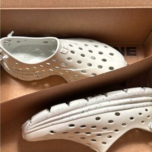 Women's White Perforated Athletic Shoes